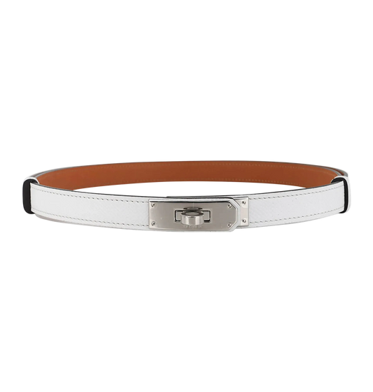 Hermès Kelly belt - White