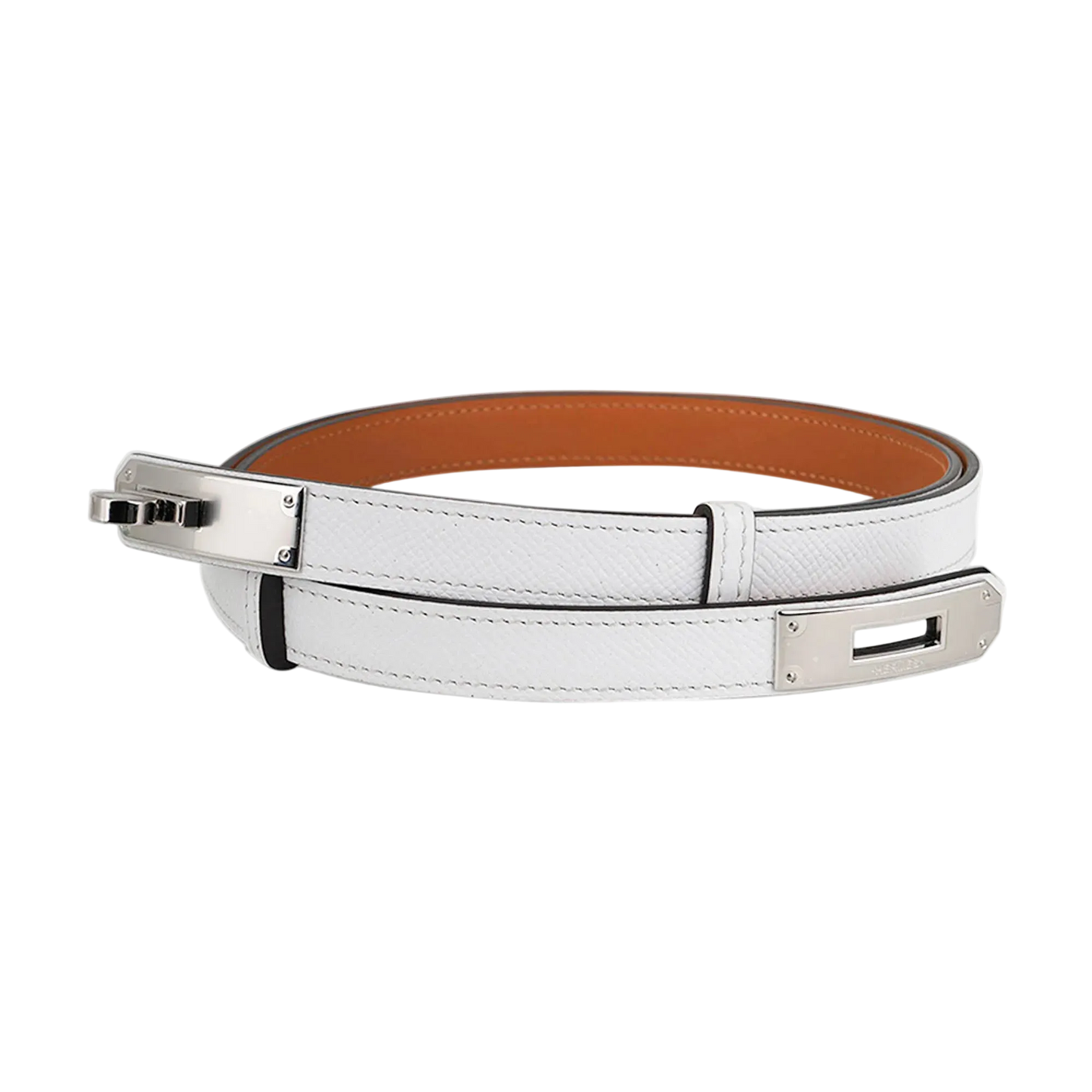 Hermès Kelly belt - White