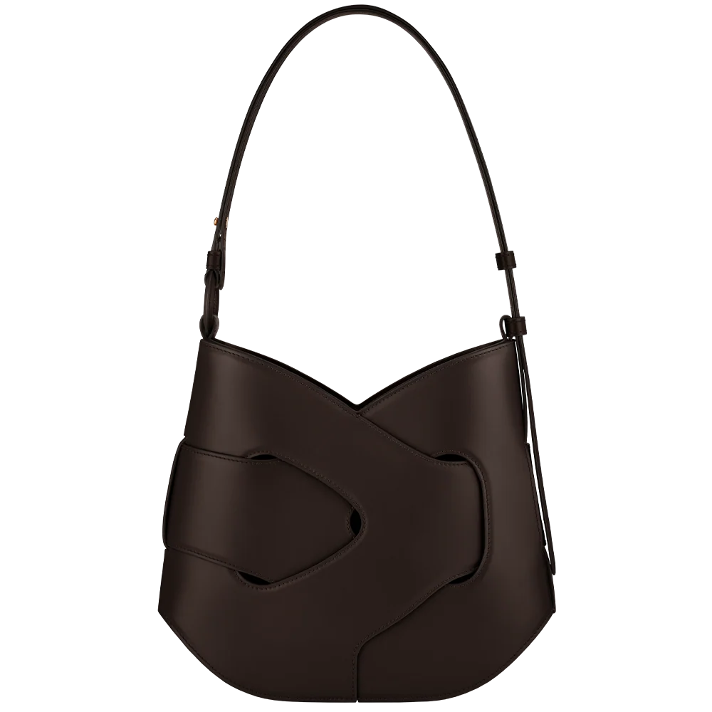 Polène Nodde Hobo bag - Dark Brown