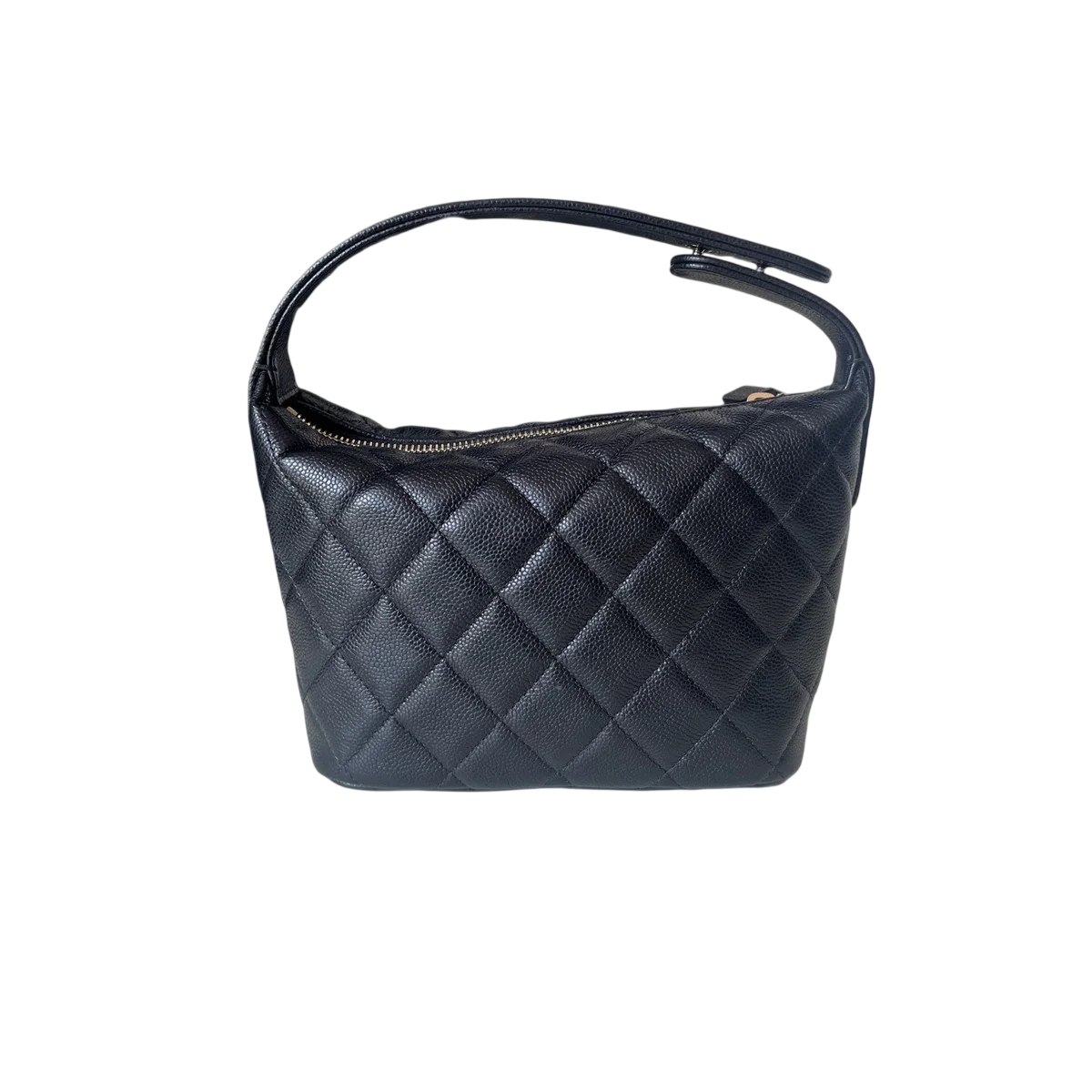 Chanel Quilted Hobo Clutch Bag - Black